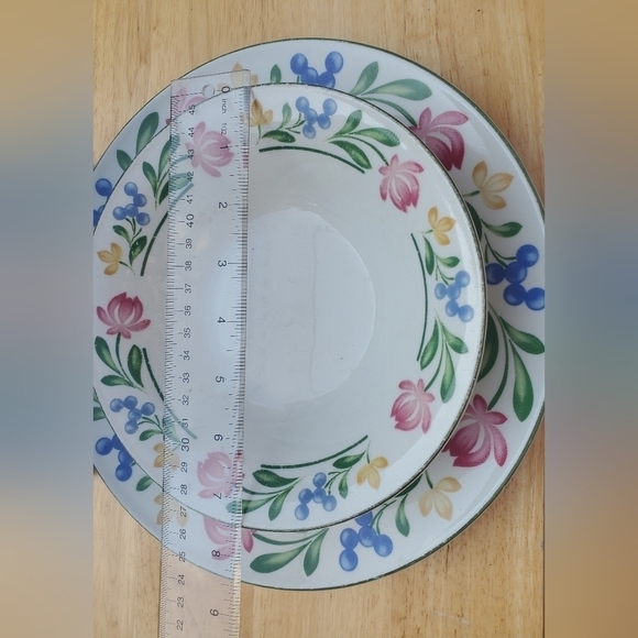 Set Of 3 Dorchester Farberware 388_ 2 Salad Plates‎ & 1 Soup/Rice Plate. - Picture 2 of 7